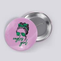 Eagles Girl Messy Bun Button