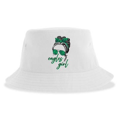Eagles Girl Messy Bun Sustainable Bucket Hat
