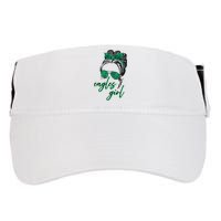 Eagles Girl Messy Bun Adult Drive Performance Visor