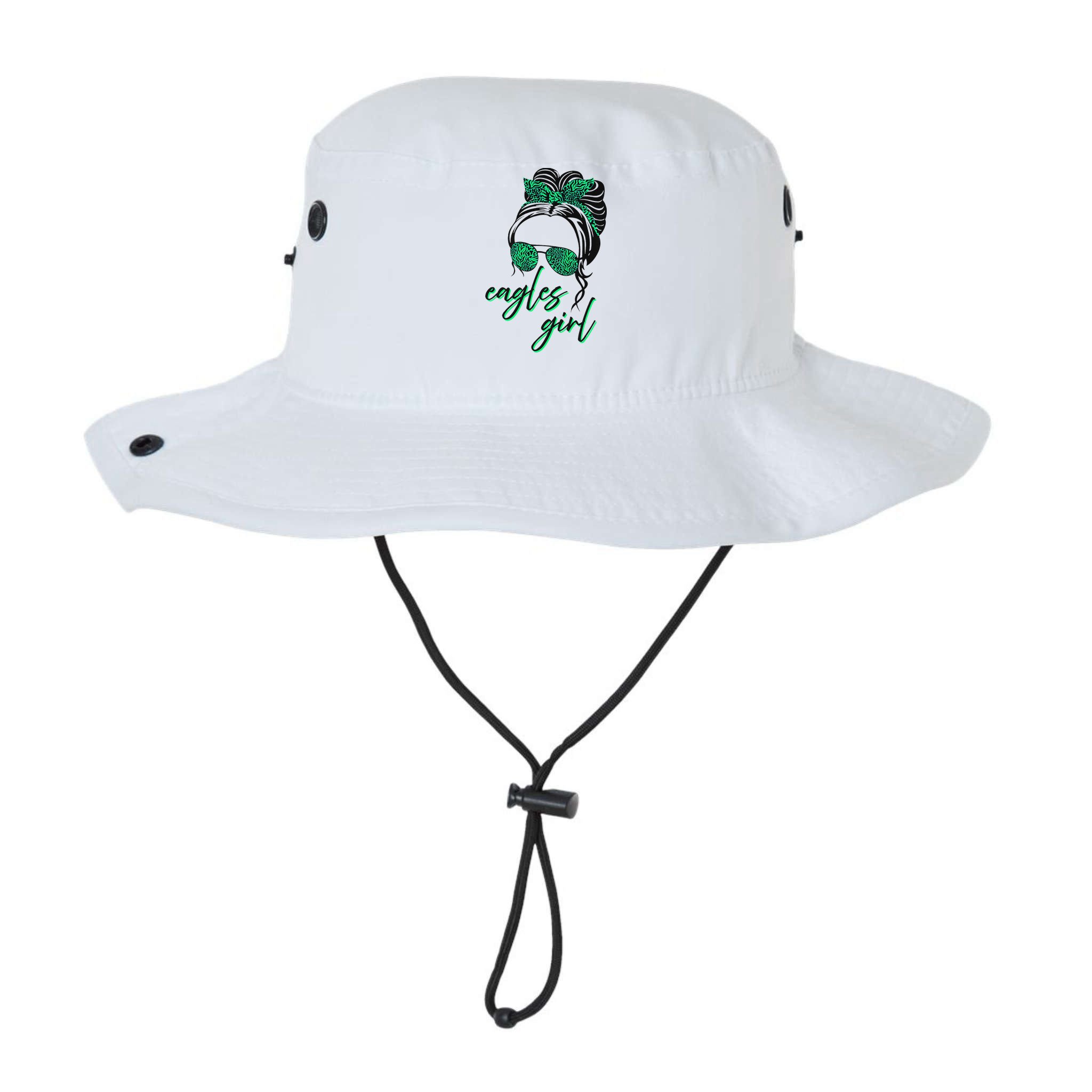 Eagles Girl Messy Bun Bucket Hat