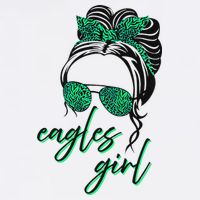 Eagles Girl Messy Bun Bucket Hat