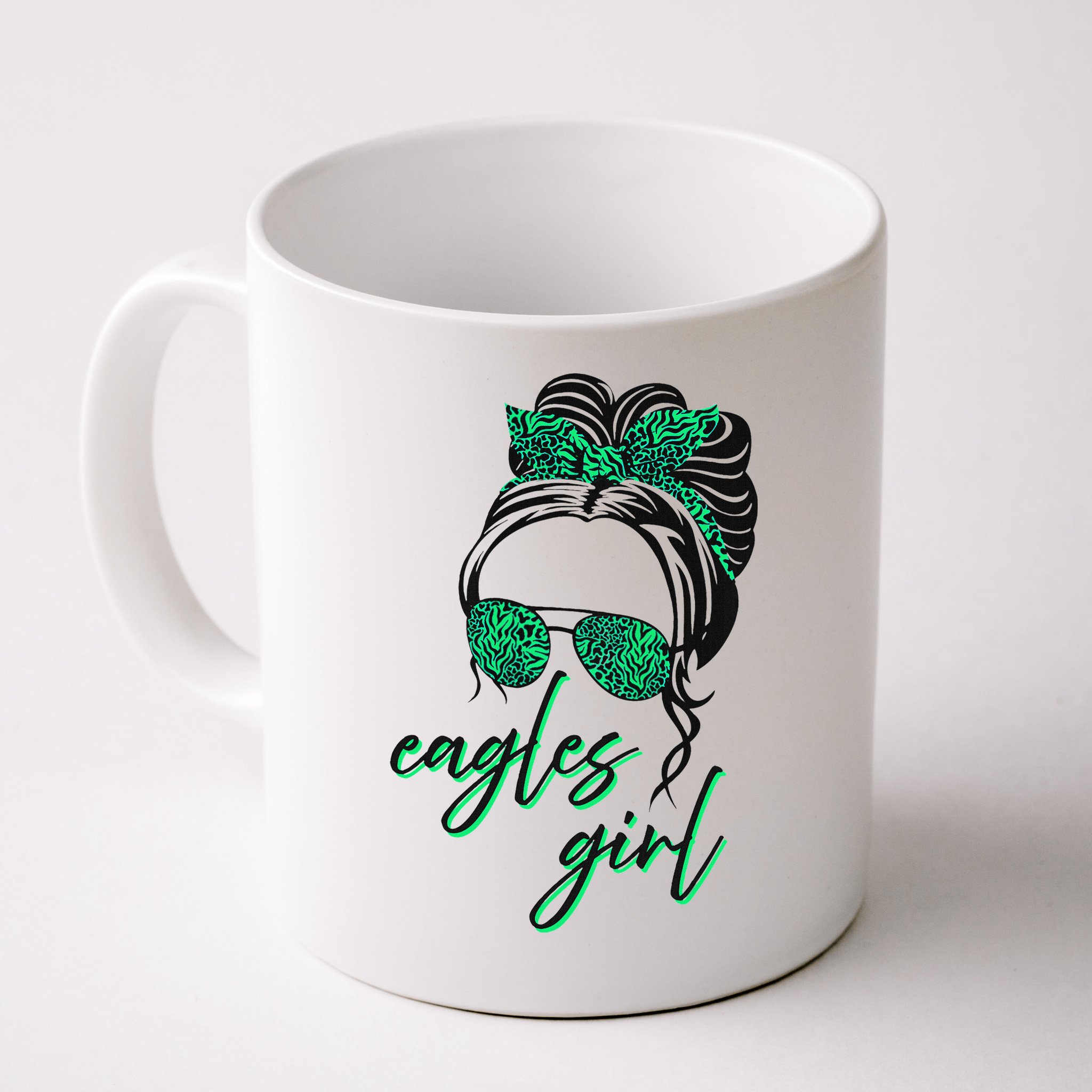 Eagles Girl Messy Bun Mug