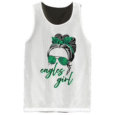 Eagles Girl Messy Bun Mesh Reversible Basketball Jersey Tank