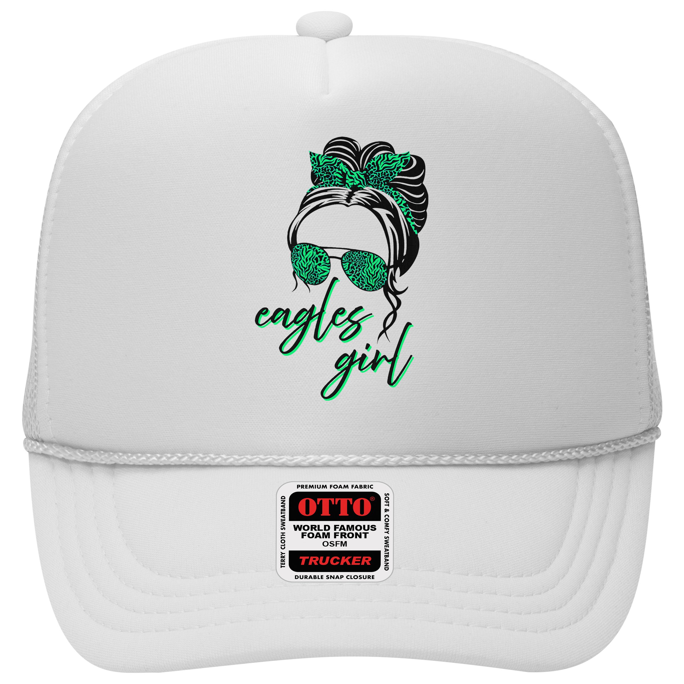 Eagles Girl Messy Bun Hat