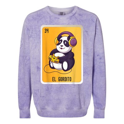 El Gordito Mexican Lottery Bingo Cards Colorblast Crewneck Sweatshirt