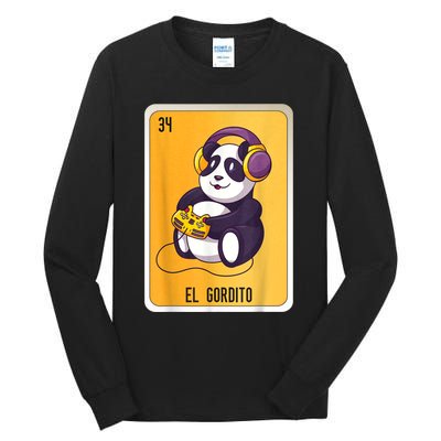 El Gordito Mexican Lottery Bingo Cards Tall Long Sleeve T-Shirt