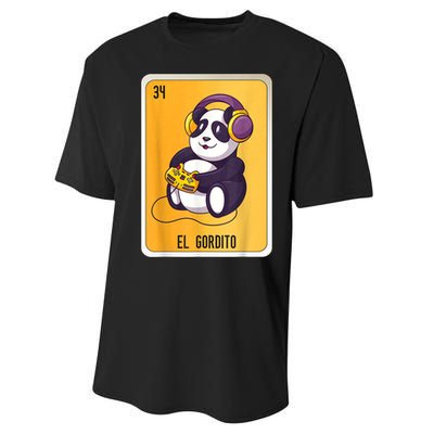 El Gordito Mexican Lottery Bingo Cards Performance Sprint T-Shirt