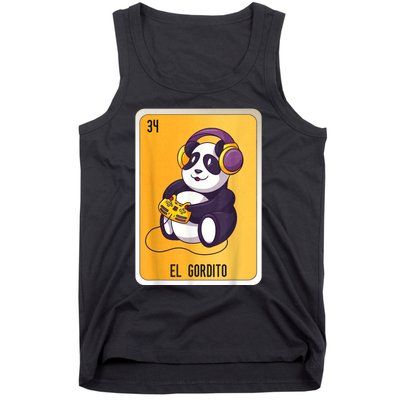 El Gordito Mexican Lottery Bingo Cards Tank Top