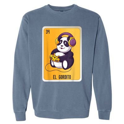 El Gordito Mexican Lottery Bingo Cards Garment-Dyed Sweatshirt