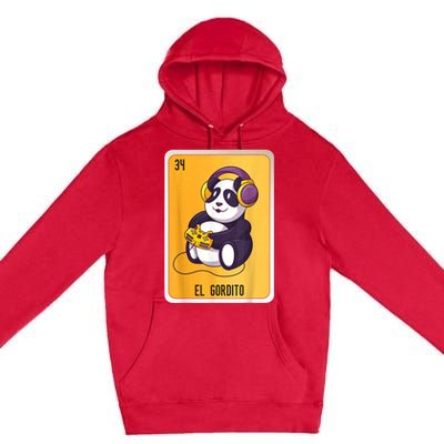 El Gordito Mexican Lottery Bingo Cards Premium Pullover Hoodie