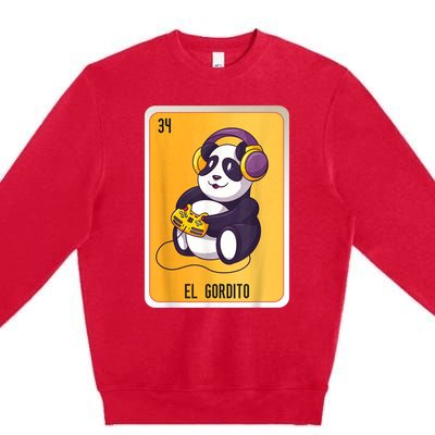 El Gordito Mexican Lottery Bingo Cards Premium Crewneck Sweatshirt