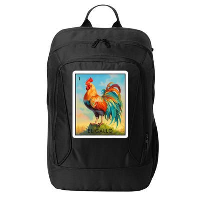 El Gallo Mexican Lottery Bingo Game Traditional Rooster Card City Backpack