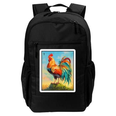 El Gallo Mexican Lottery Bingo Game Traditional Rooster Card Daily Commute Backpack