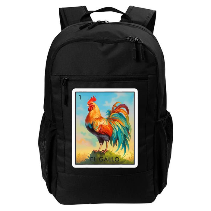 El Gallo Mexican Lottery Bingo Game Traditional Rooster Card Daily Commute Backpack