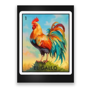 El Gallo Mexican Lottery Bingo Game Traditional Rooster Card Poster