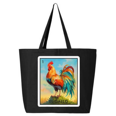 El Gallo Mexican Lottery Bingo Game Traditional Rooster Card 25L Jumbo Tote