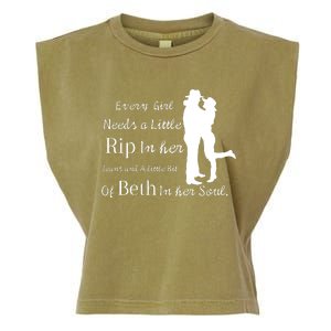 Every Girl Needs A Little Rip In Her Jeans And Beth In Her Soul Garment-Dyed Women's Muscle Tee