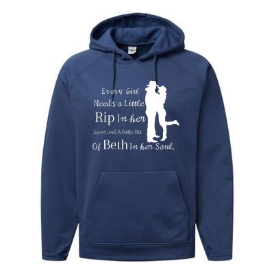 Every Girl Needs A Little Rip In Her Jeans And Beth In Her Soul Performance Fleece Hoodie