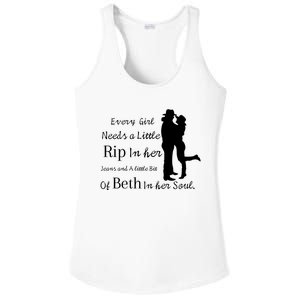 Every Girl Needs A Little Rip In Her Jeans And Beth In Her Soul Ladies PosiCharge Competitor Racerback Tank