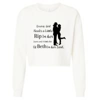 Every Girl Needs A Little Rip In Her Jeans And Beth In Her Soul Cropped Pullover Crew