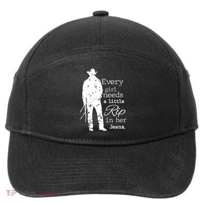 Every Girl Needs A Little Rip In Her Jeans 7-Panel Snapback Hat