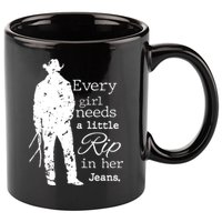 Every Girl Needs A Little Rip In Her Jeans 11oz C Handle Ceramic Mug