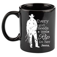 Every Girl Needs A Little Rip In Her Jeans 11oz C Handle Ceramic Mug
