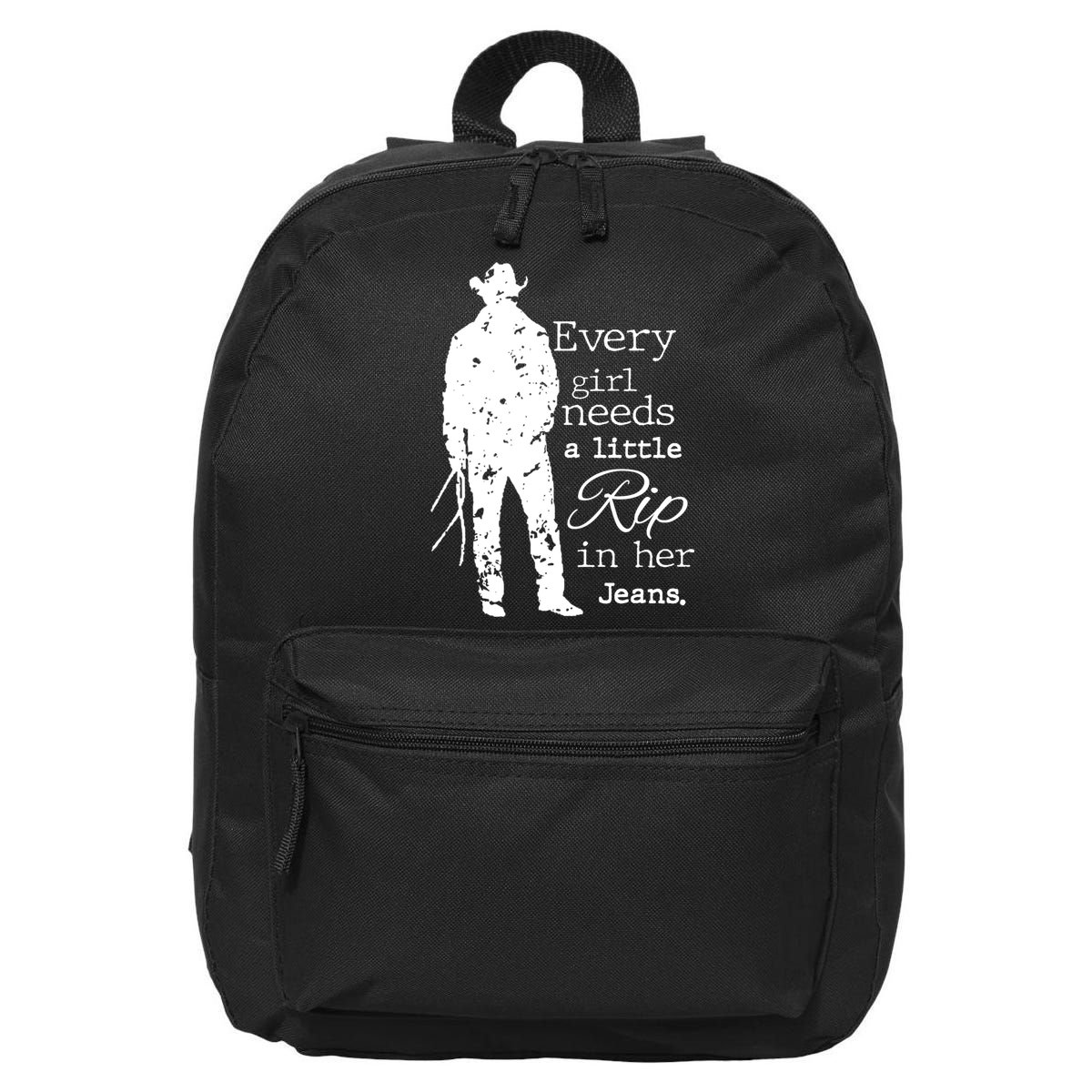 Every Girl Needs A Little Rip In Her Jeans 16 in Basic Backpack