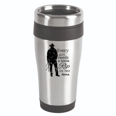 Every Girl Needs A Little Rip In Her Jeans 16oz Travel Tumbler