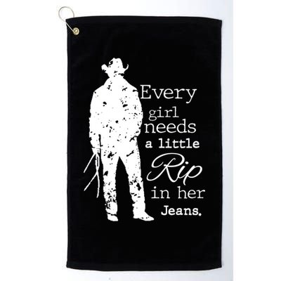 Every Girl Needs A Little Rip In Her Jeans Golf Towel