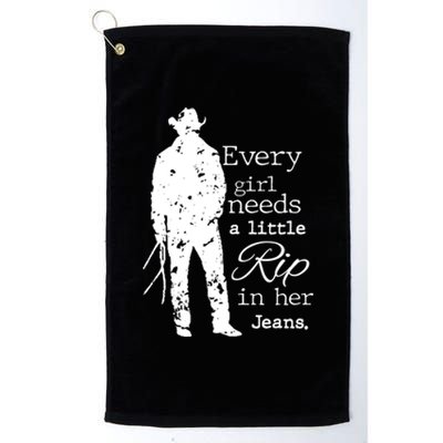 Every Girl Needs A Little Rip In Her Jeans Platinum Collection Golf Towel