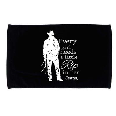 Every Girl Needs A Little Rip In Her Jeans Microfiber Hand Towel