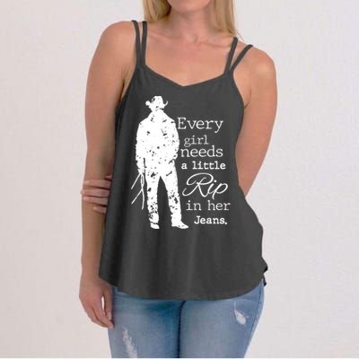 Every Girl Needs A Little Rip In Her Jeans Women's Strappy Tank