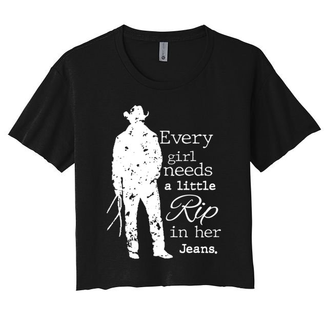 Every Girl Needs A Little Rip In Her Jeans Crop Top