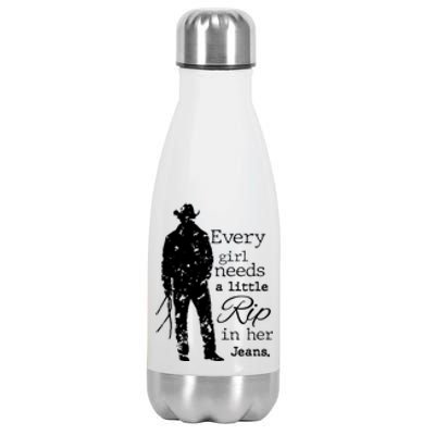 Every Girl Needs A Little Rip In Her Jeans Stainless Steel Insulated Water Bottle