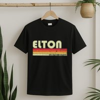 Elton Gift Name Personalized Funny Retro Vintage Birthday T-Shirt