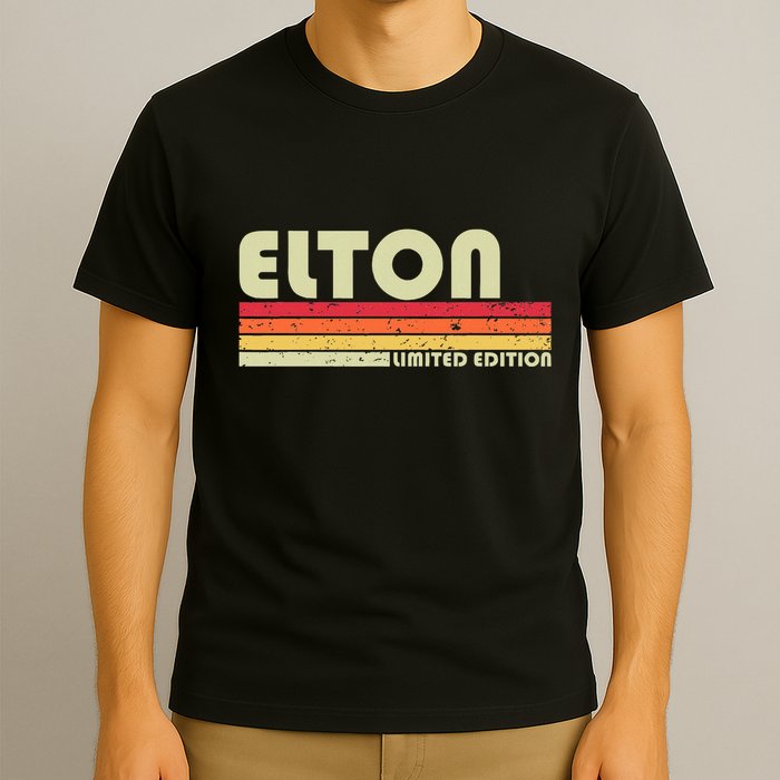 Elton Gift Name Personalized Funny Retro Vintage Birthday T-Shirt