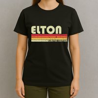Elton Gift Name Personalized Funny Retro Vintage Birthday T-Shirt