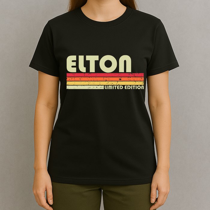 Elton Gift Name Personalized Funny Retro Vintage Birthday T-Shirt