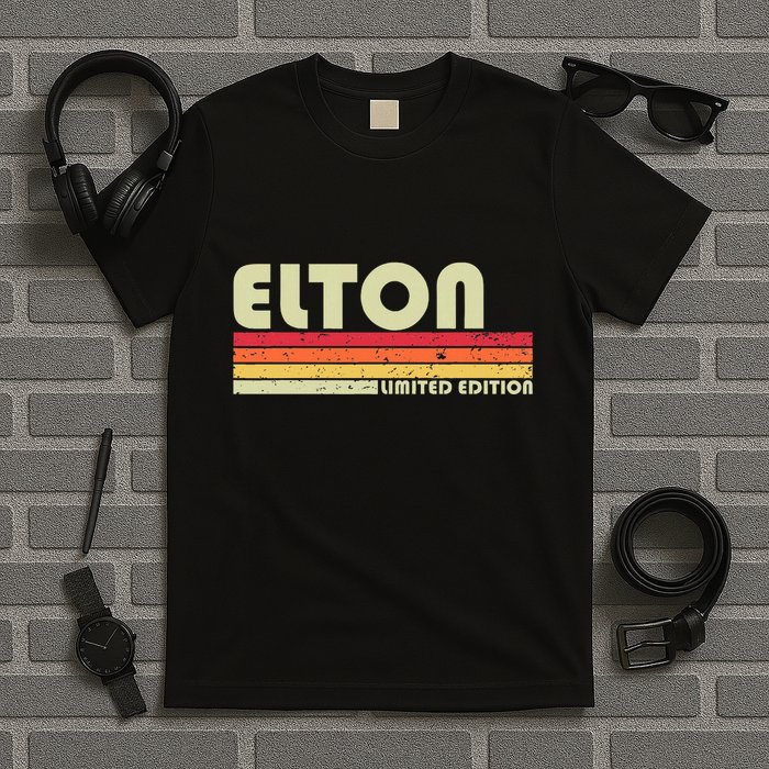 Elton Gift Name Personalized Funny Retro Vintage Birthday T-Shirt