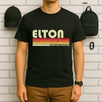 Elton Gift Name Personalized Funny Retro Vintage Birthday T-Shirt