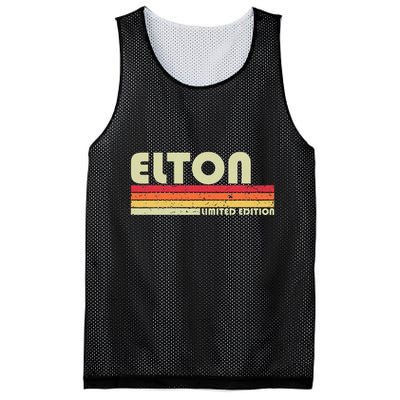 Elton Gift Name Personalized Funny Retro Vintage Birthday Mesh Reversible Basketball Jersey Tank