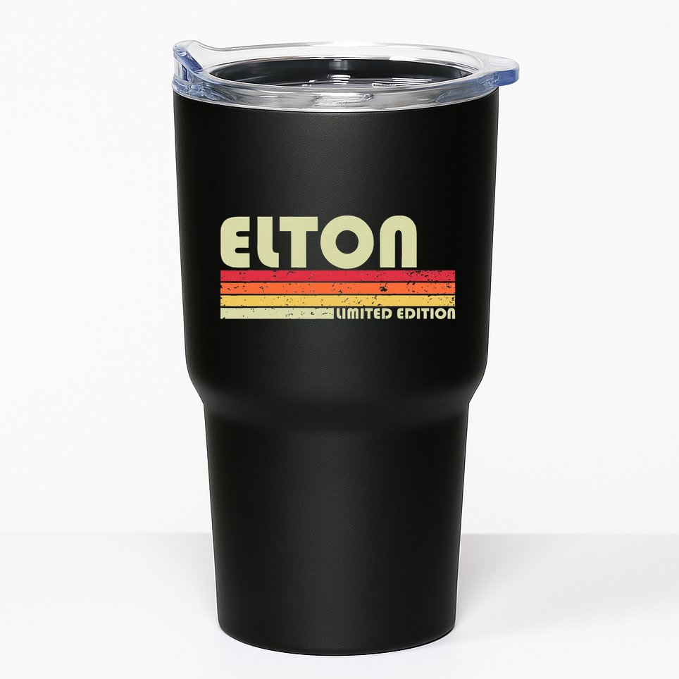 Elton Gift Name Personalized Funny Retro Vintage Birthday Tumbler
