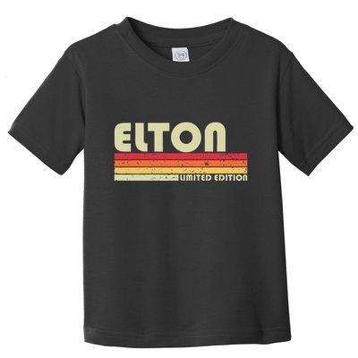 Elton Gift Name Personalized Funny Retro Vintage Birthday Toddler T-Shirt