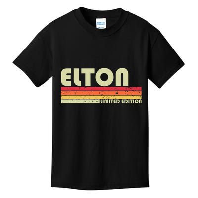 Elton Gift Name Personalized Funny Retro Vintage Birthday Kids T-Shirt