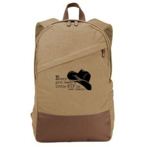 Every Girl Needs A Little Rip In Her Jeans Cotton Canvas Backpack