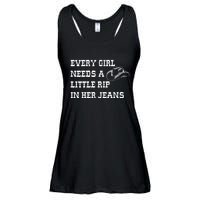 Every Girl Needs A Little Rip In Her Jeans Ladies Essential Flowy Tank