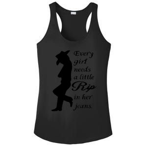 Every Girl Needs A Little Rip In Her Jeans Ladies PosiCharge Competitor Racerback Tank