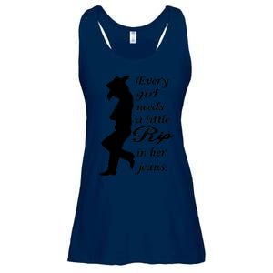 Every Girl Needs A Little Rip In Her Jeans Ladies Essential Flowy Tank