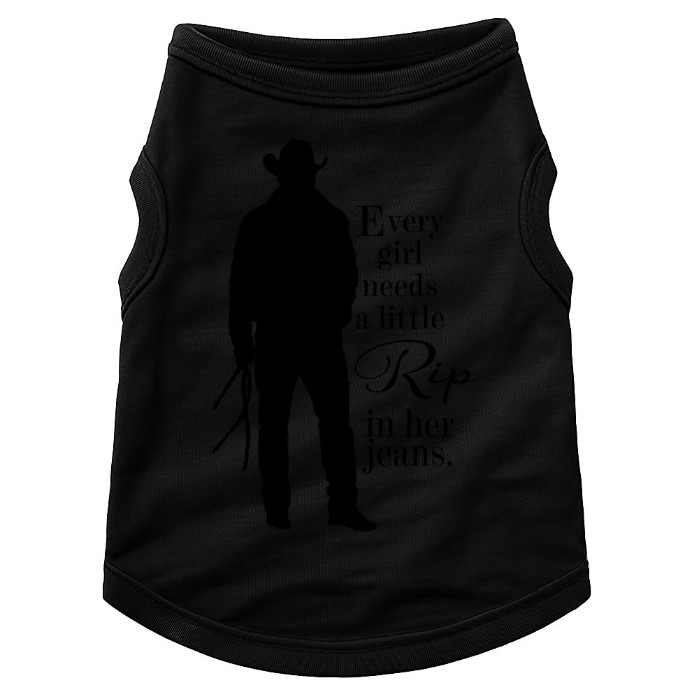 Every Girl Needs A Little Rip In Her Jeans Doggie Tank